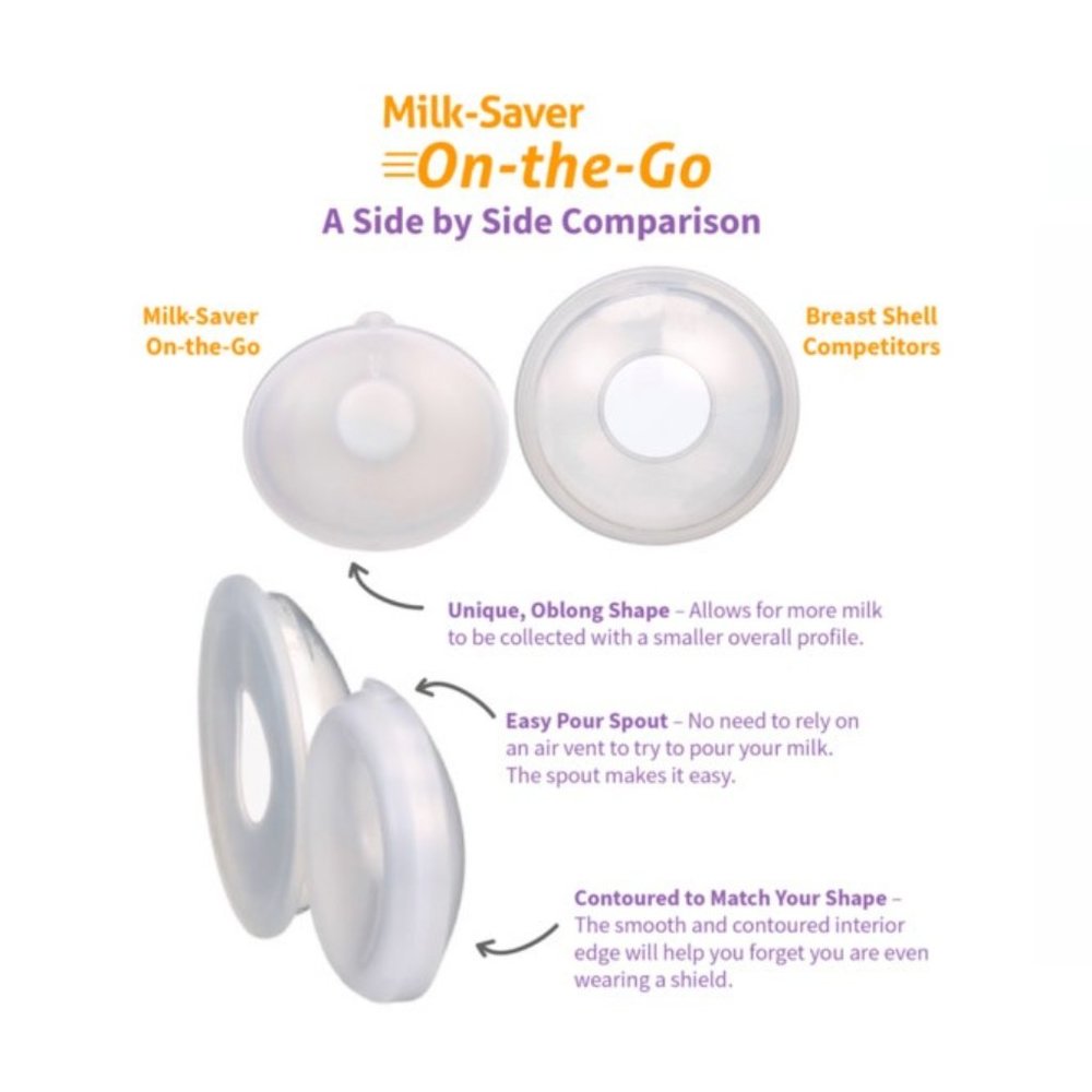Milkies Milk-Saver On-The-Go Breast Shells